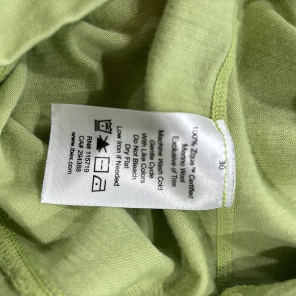 Ibex Green Wool Cowl Neck Long Sleeve Hoodie - Picture 4 of 6